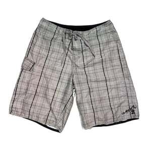 Quiksilver Men's Plaid Board Shorts with Cargo Pocket